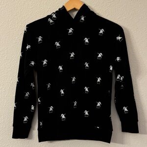 Kids Denim & Flower Ricky Singh Dabbing Ghost Boo Hoodie Size 9/10